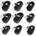 VILLSION Universal Car Key Holder Genuine Leather Case with Stainless Steel Hook Remote Key Fob Case with Metal Zipper Keychain Suit for Men Women, Black
