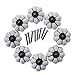 8 Pack Pumpkin Ceramic Cabinet Kitchen Drawer Door Pull Knobs White Handles 40mm By YUYIKES