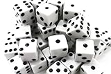 Ifavor123 Bulk Pack of 100 Dice - Standard Size 16MM (White Dice)