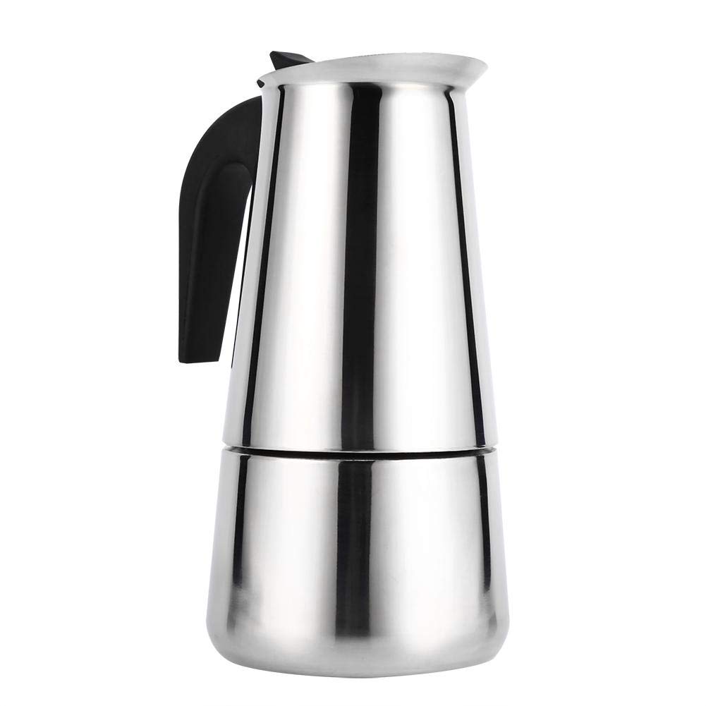 Bewinner Coffee Maker 100ml/200ml/300ml/450ml Stainless Steel Moka Pot Espresso Coffee Maker Stove Home Office Stovetop Espresso Moka Pots(450ml)