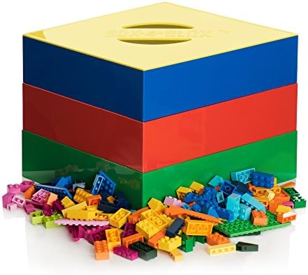 BOX4BLOX Toy Brick Sorter Box For All Popular Brands of Interlocking Building Blocks | Award Winning BOX4BLOX Storage Organizer Sorts and Stores Plastic Bricks by Size | Made in USA- 3 Tray