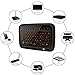 Okela 2.4GHz Backlit Mini Wireless Keyboard and Mouse Combo, Whole Panel Glass Touchpad Rechargeable Remote Control for Android TV Box, Kodi,HTPC, IPTV, PC, PS3,Xbox 360, Raspberry Pi 3