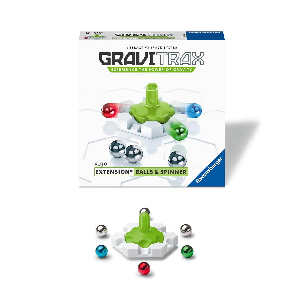 Ravensburger GraviTrax Balls & Spinner Add On Extension Accessory - Marble Run Construction Toy For Kids Age 8 Years and Up - STEM