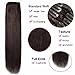 S-noilite Clip in Hair Extensions Real Human Hair, 16 Inch 90g 8pcs Human Hair Extensions Clip In Human Hair, Dark Brown Hair Extensions Clip In Remy Human Hair Extensions #2