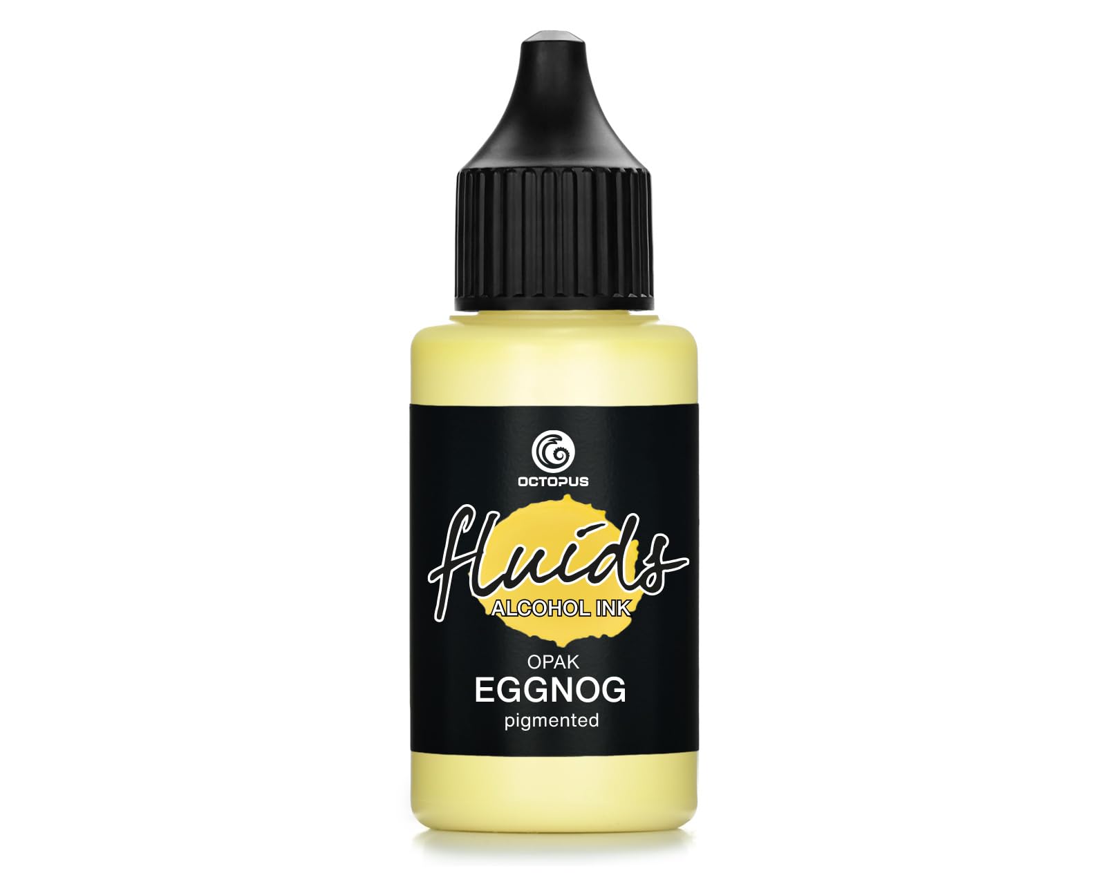 Fluids Alcohol Ink OPAK Eggnog for Fluid Art and Resin, pigmented, Opaque on Light and Dark substrates