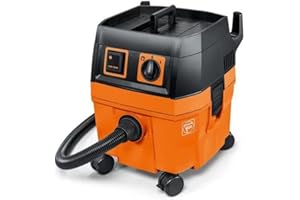 Fein Turbo I Wet/Dry Dust Extractor, Ultra-Quiet Vacuum - 5.8-Gallon Capacity, 151 CFM Suction, Anti-Static System, 13 ft Hose, 19 ft Cord, Includes Hose and Filter - 92035236090