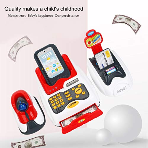 ANNA SHOP 24Pcs Kasse Spielzeug Kinder Supermarkt Spielzeug Supermarktkasse mit Scanner Rollenspiel Kinderkasse… – Bild 5