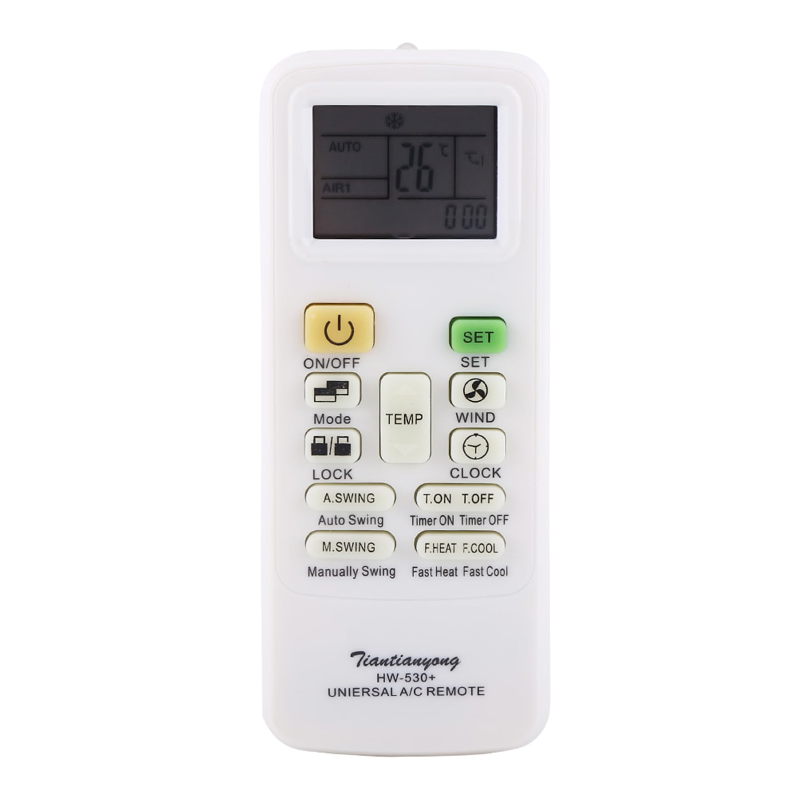Universal Air Conditioner Remote Control, Universal Intelligent Remote Control, Replacement LCD Screen Controller, Air Conditioner Remote Control, Replacement Universal Air Conditioner Controller