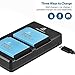 Homesuit NP-F550 Battery 2-Pack and USB Dual Charger Kit for Canon EOS RP,Rebel T8i, T7i, T6i,Sl2, SL3, M6,M5, M3, 77D, 800D, 750D, T6s, 8000D, KISS X8