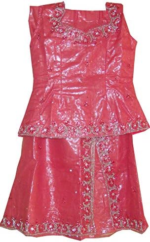 Apparelsonline Girls Shimmer Net Wedding Party Wear Lehanga Choli skirt Blouse (32)