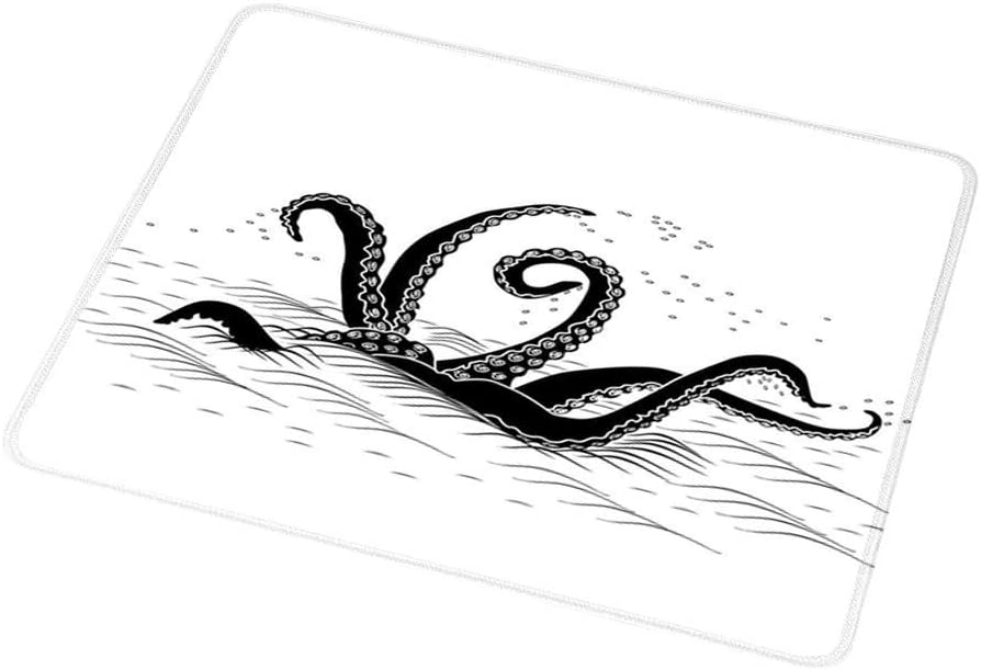 Alfombrilla de ratón Antideslizante Rectangular Pulpo, mitológico