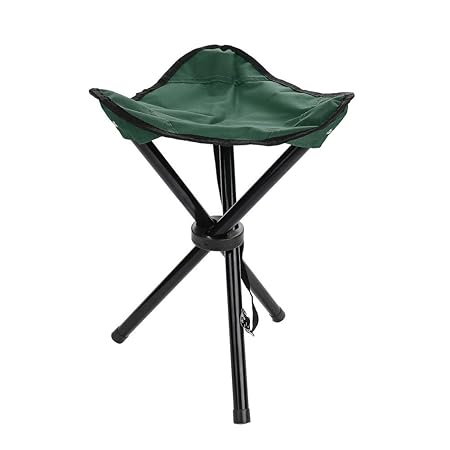 Alomejor Dreibeinhocker Klappstuhl zusammenklappbar Campinghocker für Camping Angeln Reise oder Strand Einfach zu Lagernfür