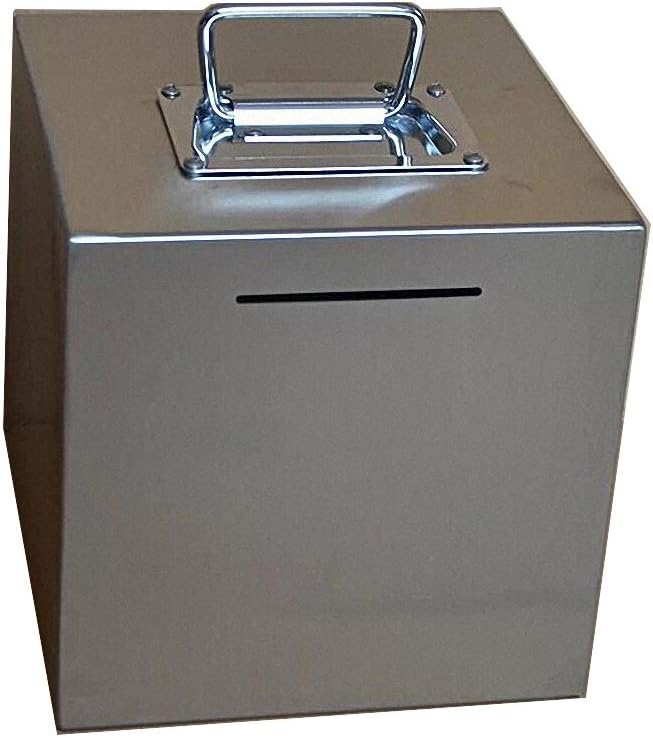 Safe Piggy Bank Made of Stainless Steel,Biggest Safe Box Money Savings Bank for Kids,Can Only Save The Piggy Bank That Cannot be Taken Out (Black,7.87)