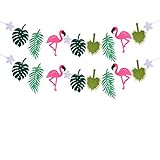 Hawaii Flamingo Party Banner Decoration For Summer Beach Luau Party Banner Garland Supplies