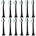 SonicPRO (8x) Black Replacement Heads Compatible with Philips Sonicare Toothbrush Heads DiamondClean 2 Series FlexCare + HealthyWhite EasyClean Click-On (8 Heads) SonicPRO made by Great Value Tech