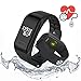 QIANXIANG Waterproof Sport Tracker/Fitness Tracker Band,with Activity Heart Rate and Sleep Monitor, Blood Oxygen＆Pressure Monitor,Step Calorie Counter Wristband Smart Watch for Android and iOS