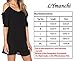 lymanchi Women Chiffon Cut Out Cold Shoulder Summer Trumpet Sleeve Spaghetti Straps Dress Top Black L