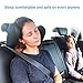 TEEPIRE Car Seat Headrest Pillow, Headrest for car, Head Neck Support Detachable,Premium seat held Pillow, 180 Degree Adjustable Both Sides Travel Sleeping Cushion for Kids Adults (Black)
