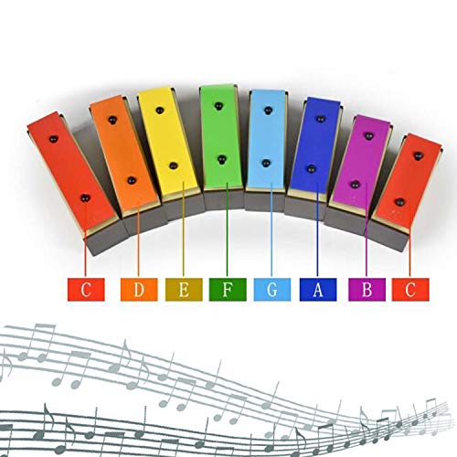 ENNBOM Xylophone Glockenspiel 8 Notes Chromatic Resonator Bells with Green Case Pricepulse