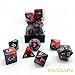 Bescon Two-Tone Glow-in-The-Dark Polyhedral Dice Set HOT Rocks, Luminous RPG Dice Set d4 d6 d8 d10 d12 d20 d% Brick Box Pack