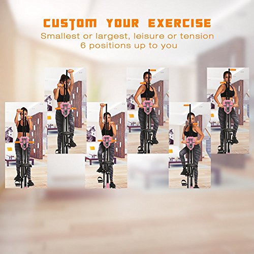 Meflying Vertical Climber, Climbing Machine - Full Total Body Workout Fitness Folding Cardio Climber Exercise Machine [US Stock] (Pink) - Thumbnail 3