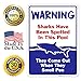 Swimming Pool Sign, Sharks Have Been Spotted in This Pool, Pool Rules, 10x14 Inches, Rust Free .040 Aluminum, Fade Resistant, Made in USA