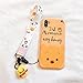 Ultra Slim Soft TPU Winnie The Pooh Bear Case with Charm Strap for iPhoneX iPhoneX Shiny Shockproof Shock Proof Smooth 3D Disney Cartoon Cute Lovely Cool Girls Women Teens Kids Boy