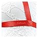 Women Hollow Out Strap Crop Top Harness Bra Elastic Cup-Less Cage Bra (073 Red)