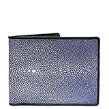 Polished Genuine Stingray Skin Leather Man Bifold