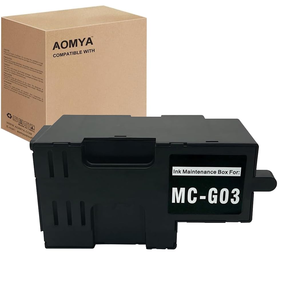 Aomya MC-G03 Maintenance Ink Cartridge Box MC G03 Waste Ink Tank with Chip Compatible For MAXIFY GX3010 GX4010 GX3050 GX3040 GX4050 GX4030 GX4040 GX3020 GX4020 GX4050 GX3060 GX4060 GX3070 printer