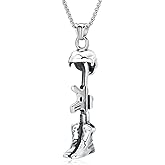 QGJNSGC Urn Necklace for Ashes Soldiers Cap Cremation Jewelry Necklaces Ashes Keepsake Cremation Necklace Stainless Steel Memorial Pendant for Ashes for Men