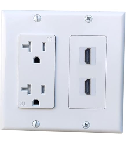Amazon.com: RiteAV - 15 Amp Power Outlet 2 Port HDMI 1 Port
