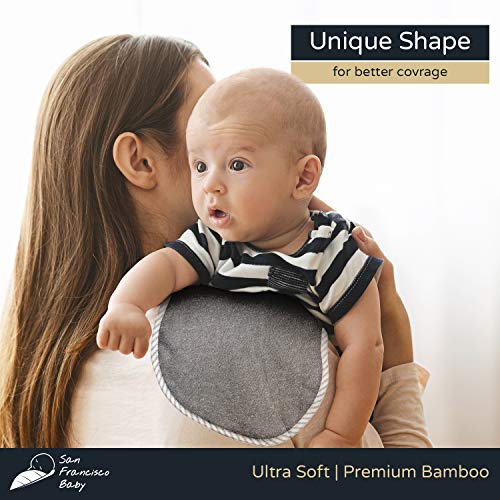 Burp Cloths Unisex 5 Pack Bamboo and Cotton w/ Pacifier Clip Ultra