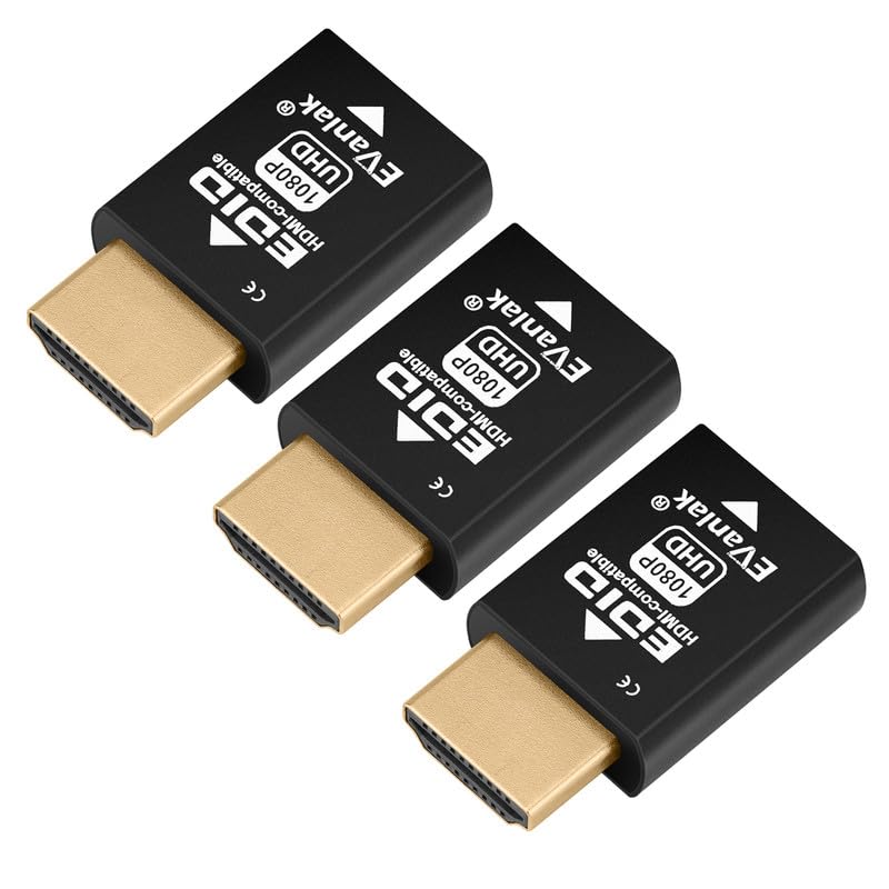 Mini HDMI EDID Emulator Passthrough - 1920x1080@59Hz | Compact Design | Supports HDMI Switches, Extenders, AV Receivers, Video Splitters-3Pcs