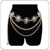 LKingel Gold Body Waist Chains for Women Boho Belly Chains Metal Belt Chain Body Chain Pirate Jewelry for Women