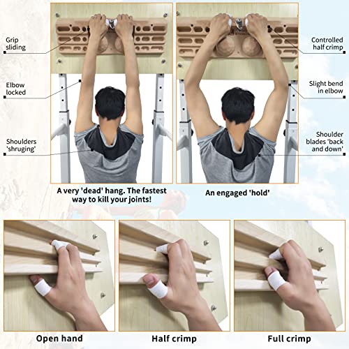 TWO STONES Wooden Hangboard Rock Climbing Pull Up Bar Designed Training