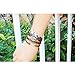 Handmade Leather Bracelet Vintage Infinity Life Tree Flying Birds Charm Bangle Brown