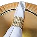 Rhinestone Napkin Rings 100PCS - Gold for Wedding Decorations Birthday Bachelorette Party Banquet Supply Baby Bridal Shower Kitchen Table Dinner- DIY Chairs Sash Bows Tablecloth Cloth Paper Napkins