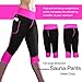 TrainingGirl Women Neoprene Sauna Leggings Sweat Shorts Weight Loss Workout Running Capris Slimming Compression Thermo Pants (Pink, L)
