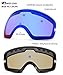 COPOZZ Ski Goggles Kids, Youth Snowboard Goggles for Boys Girls Toddler Age 2-12,OTG UV400 Helmet Compatible Skiing Equipment