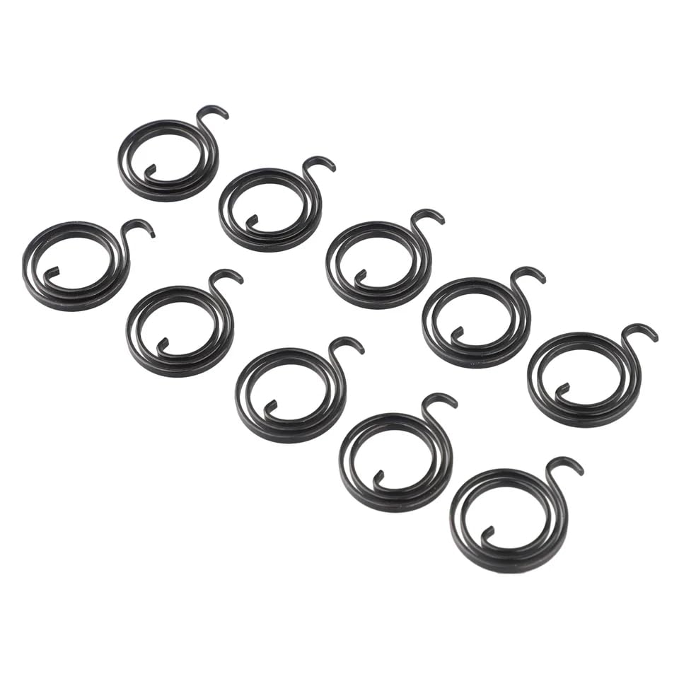 Door Handle Springs,2.5 Turns x 2.5mm Thickness, Replacement Internal Coil Repair Spring Black Zinc Coating (Set of 10)