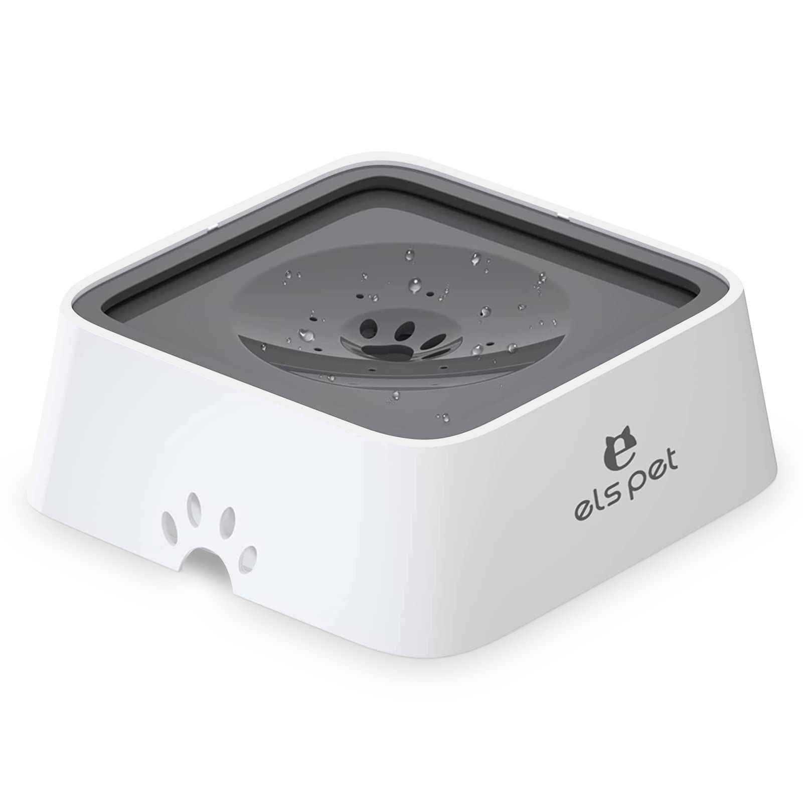 Yosoo Health Gear Long Dog Bowl Mat, Non-Spill Automatic Dog Bowl, 1.5L Capacity, White, For Dogs and Cats