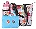 Dimayar Lunch Bag Set Lunch Box with Ice Pack and 20 oz Matching Water Bottle,Full Zipper Closure Insulated Lunch Bag Lunch Boxes for Adults Flora Lunch Tote for Lunch