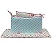 Mila 4 Piece Coral and Blue Floral and Ogee Crib Bumper by Peanut Shell