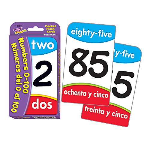 Numbers 0-100/Numeros del 0 al 100 Pocket Flash Cards