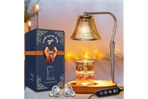 Viyelioc Candle Warmer Lamp, Candle Lamp Warmer with Timer & Dimmer, Adjustable Height Wax Melt Warmer with 2 Bulbs for Candle Jars, House Warming Gifts Home Bedroom Decor Mothers Day Gifts