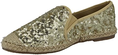 Ladies Canvas Sequin Glitter Raffia Espadrille Flat Pumps Plimsoll Summer Sandals Size 3-8