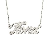 BYBWBL Fiona Name Pendant Necklace Silver Color