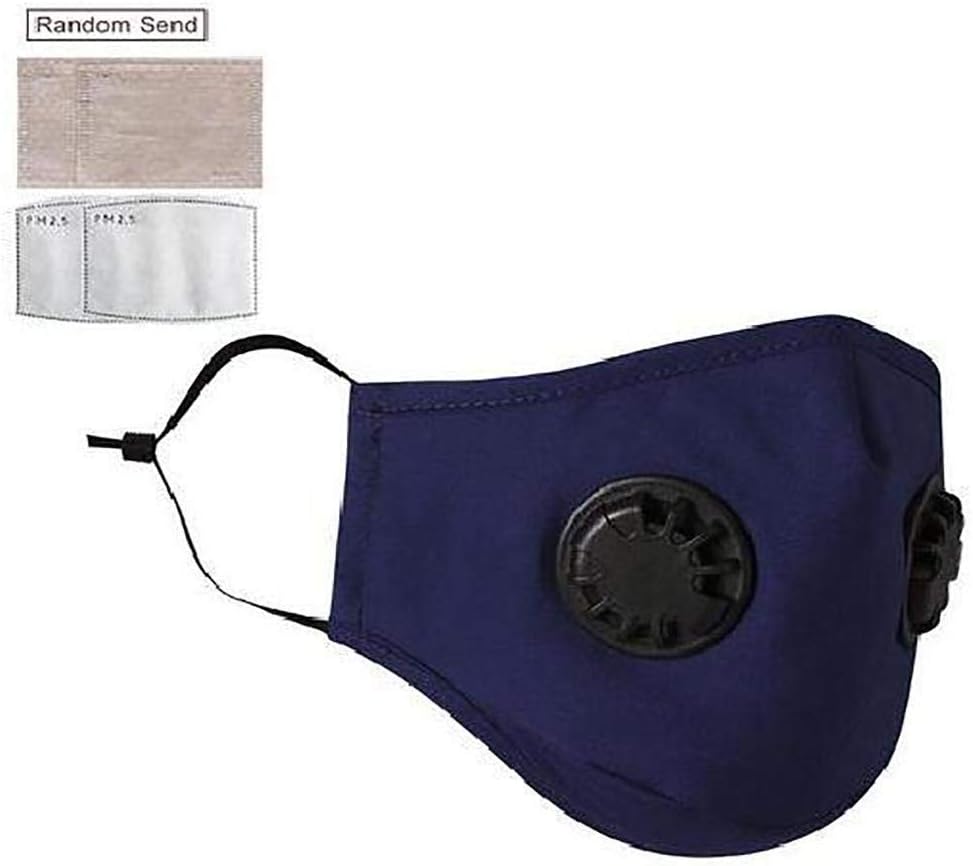 Lazinem Adult Cloth With Filters 2 Breathing Valve Dustproof PM 2.5 Protective Mask Personal Care Products