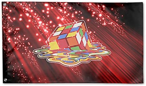 Rubiks Cube Melting Cube Large 3 X 5 Feet Officially Licensed Flags Superknit Polyester Double Sided Flag